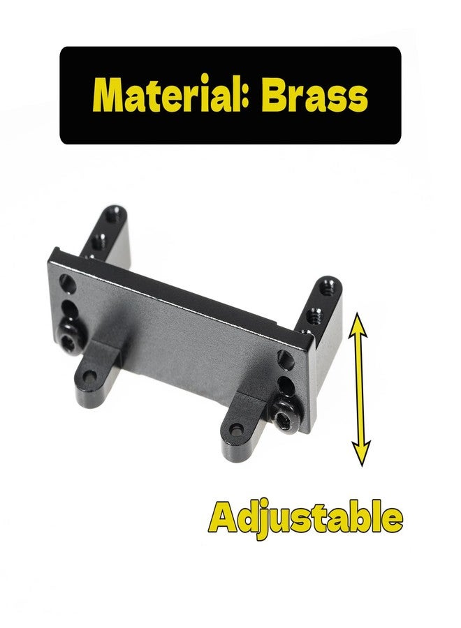 RampCrab Servo Mount Bracket for CR18P, Adjustable Servo Mount Bracket, 1/18 RC Car Steering Servo Mount for CR18P EVO & EVO PRO Upgrade Parts, Brass, Black - Image 2